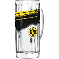 Borussia Dortmund Vasos de cerveza con la ilustración de los éxitos- Unisex- Negro-Amarillo- 2 piezas
